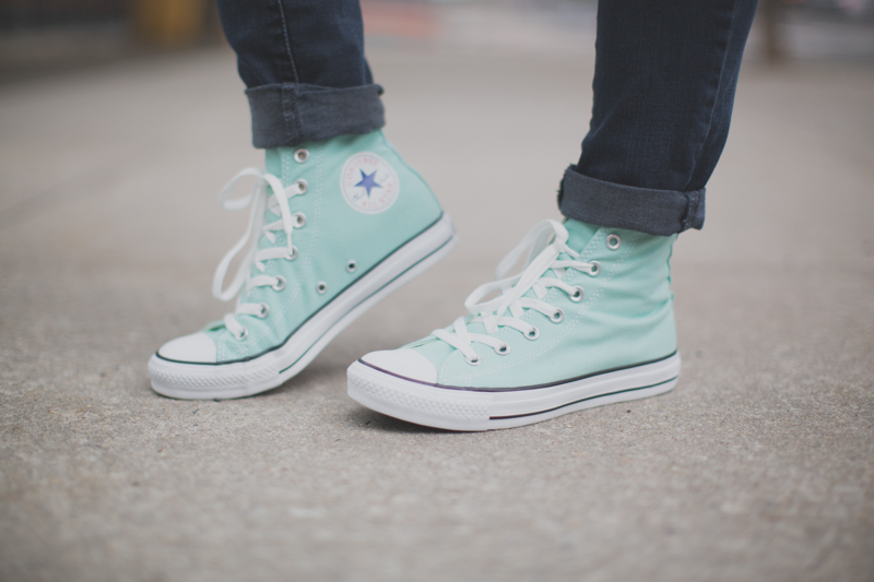 converse femme vert menthe