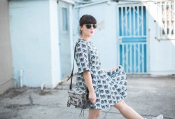 robe imprime chats paul and joe sister cat print blue dress - copyright paulinefashionblog.com_-5