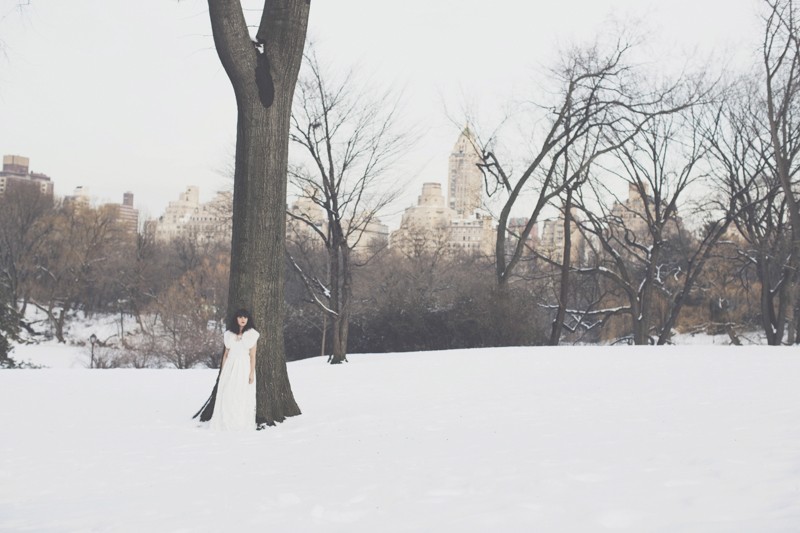 photo mariage central park neige winter wedding snow celine marks elise hameau - copyright paulinefashionblog.com_-2