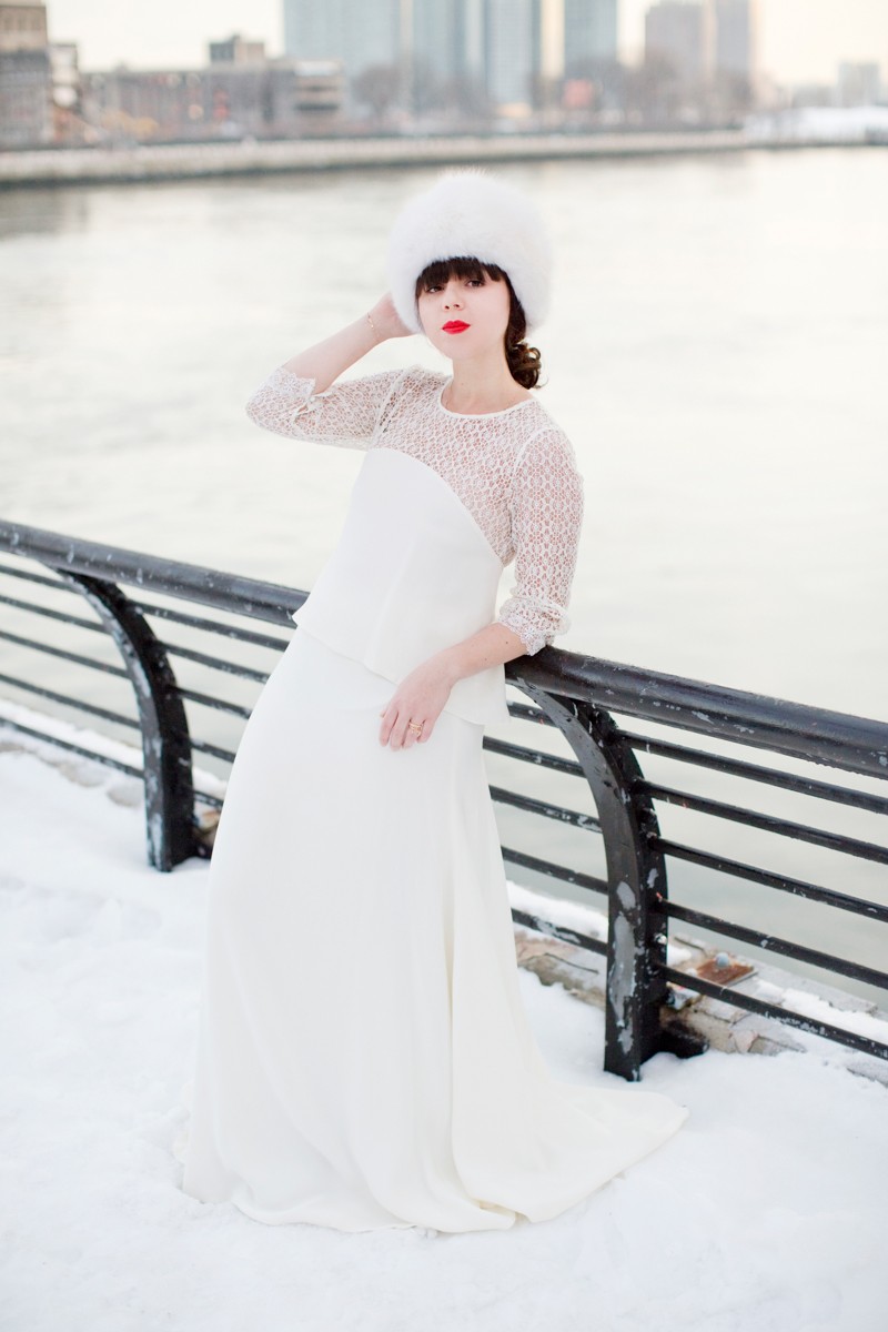 photo mariage hiver neige celine marks pauline blogueuse blogger wedding - copyright paulinefashionblog.com_