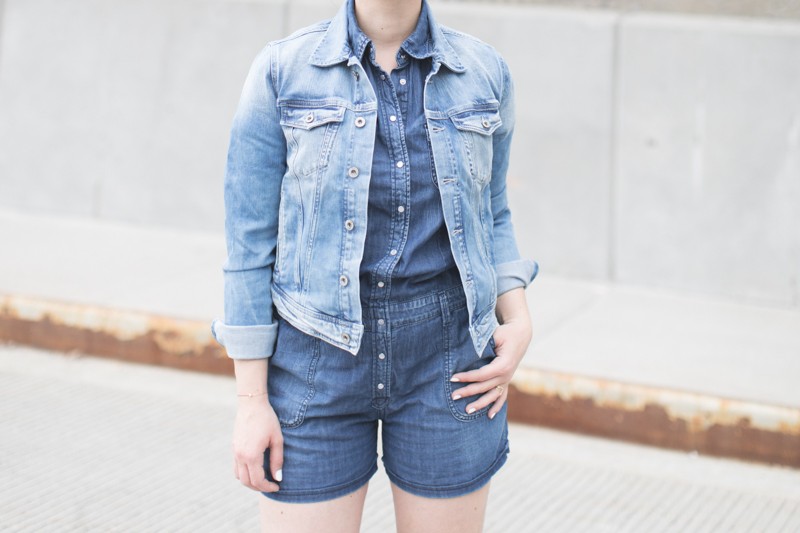 blog pepe jeans london total look demin blouson combishort jean - copyright paulinefashionblog.com_-2