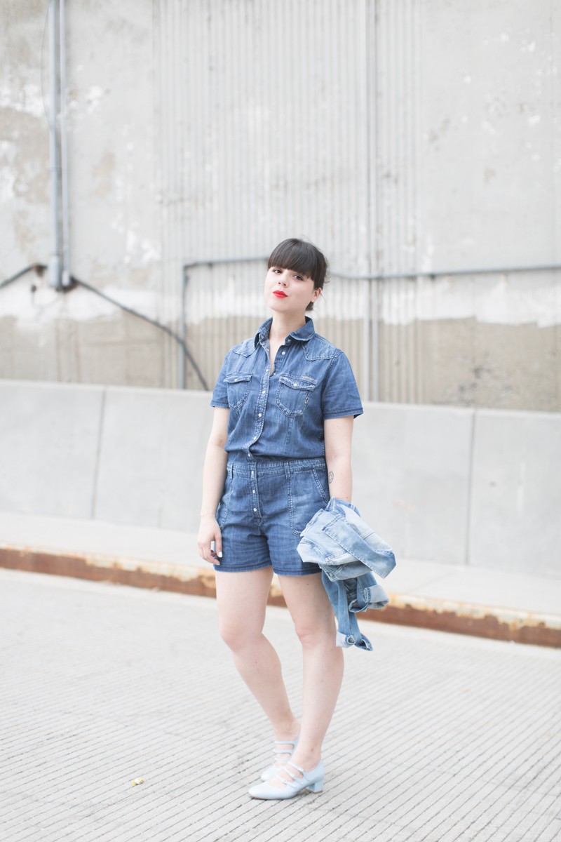 blog pepe jeans london total look demin blouson combishort jean - copyright paulinefashionblog.com_-6