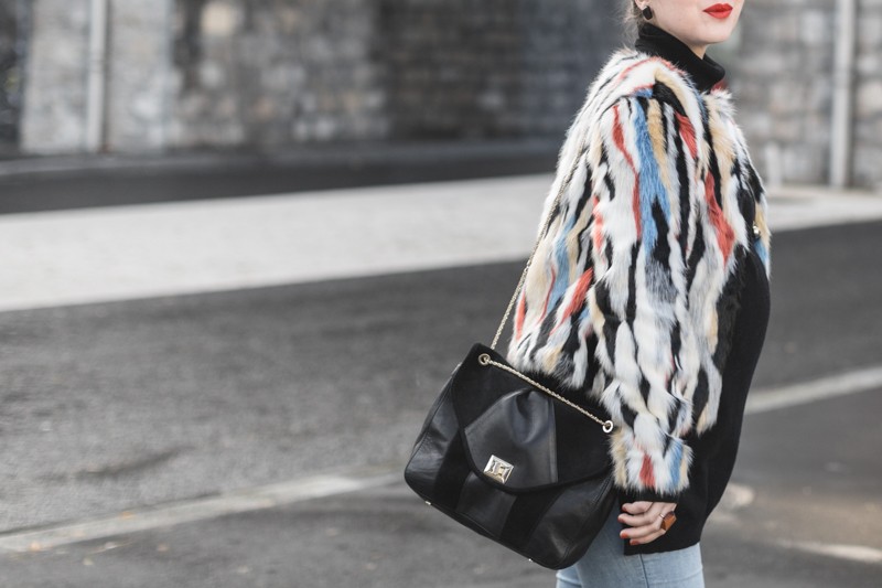 marc o polo turtle neck multi color faux fur sezane clark sac  - photo credit paulinefashionblog.com-4