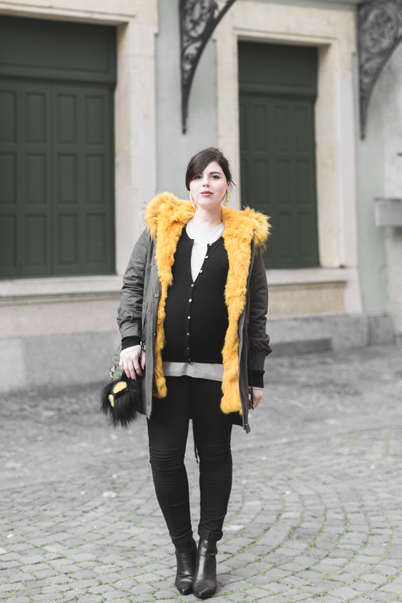 look grossesse parka on parle de vous BO banana Shourouk Boden - copyright Pauline paulinefashionblog.com-1