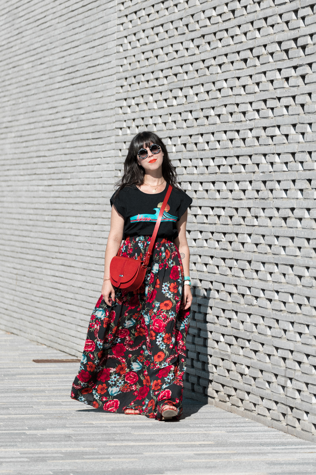 Look jupe online fleurie
